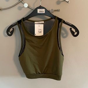 Cropped going out shirt with mesh back